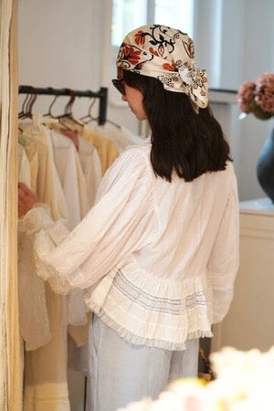 MES DEMOISELLES Baumwollbluse "MELODY" weiss