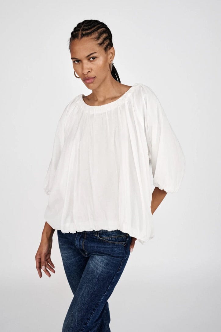 RABENS SALONER  Baumwollbluse "RACHELLE" weiss