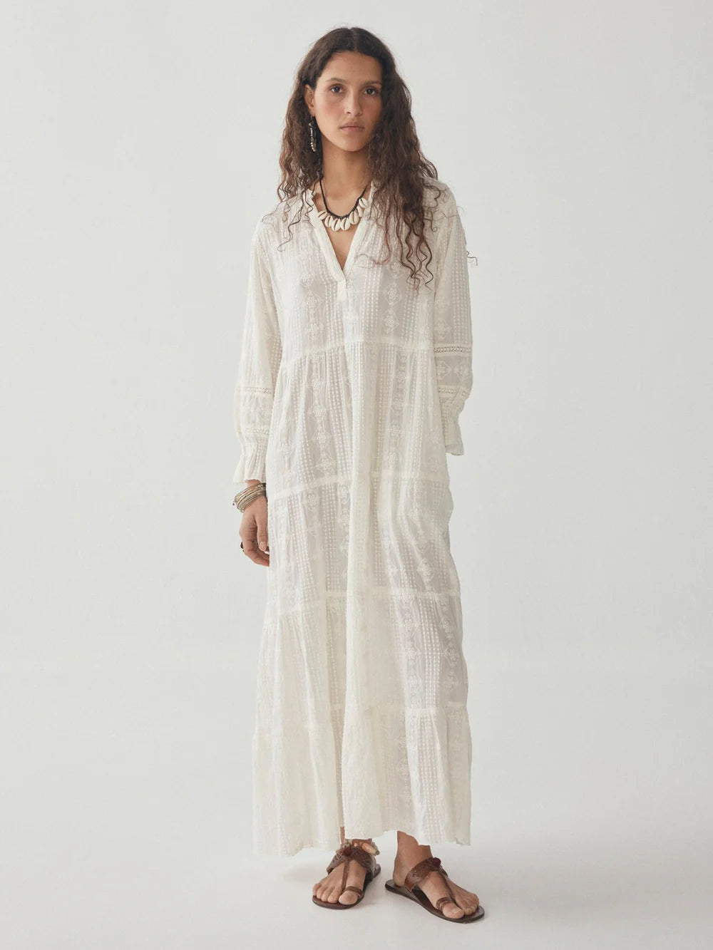 MAISON HOTEL Baumwollkleid "LALA" off-white