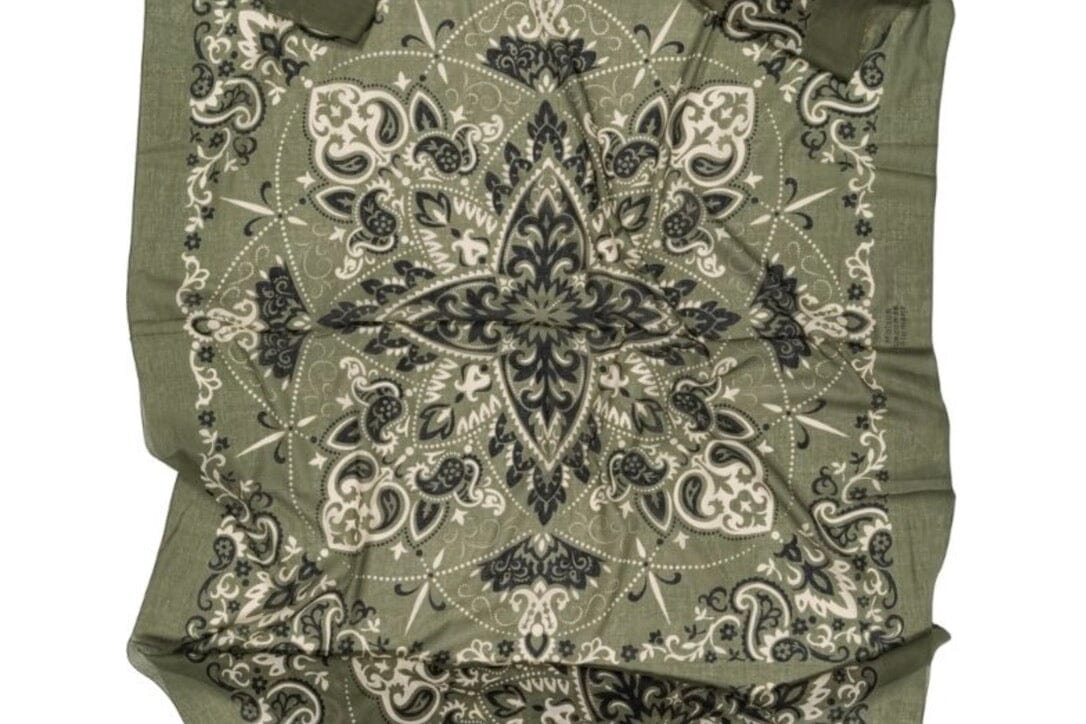 MAISON LECOMTE FLAMANT Baumwollschal "Bandana" khaki
