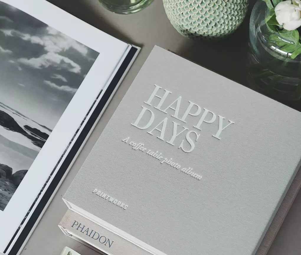 PRINTWORKS Fotoalbum "HAPPY DAYS" grey