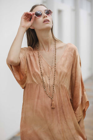 REJANE ROSENBERGER DESIGN Holzmala "Dia - Lotus" dyed cinnamon