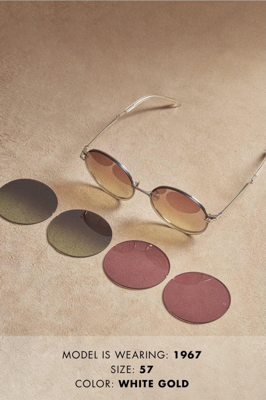 MR LEIGHT Sonnenbrille "1967" SL 57 Frame Silver