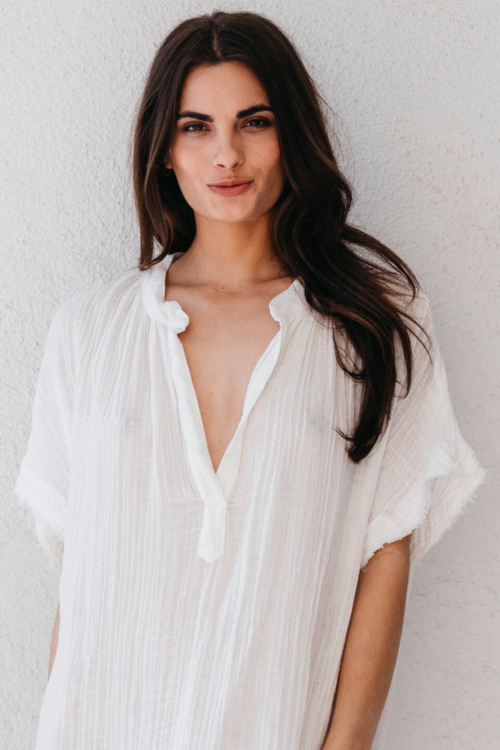 9seed - Tunisia Caftan Dress white