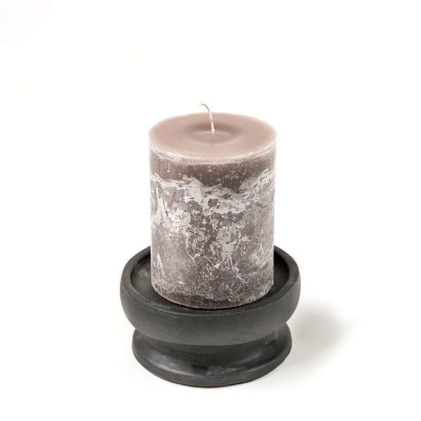Gommaire SMALL Hurricane glass "Daniel" smoky brown