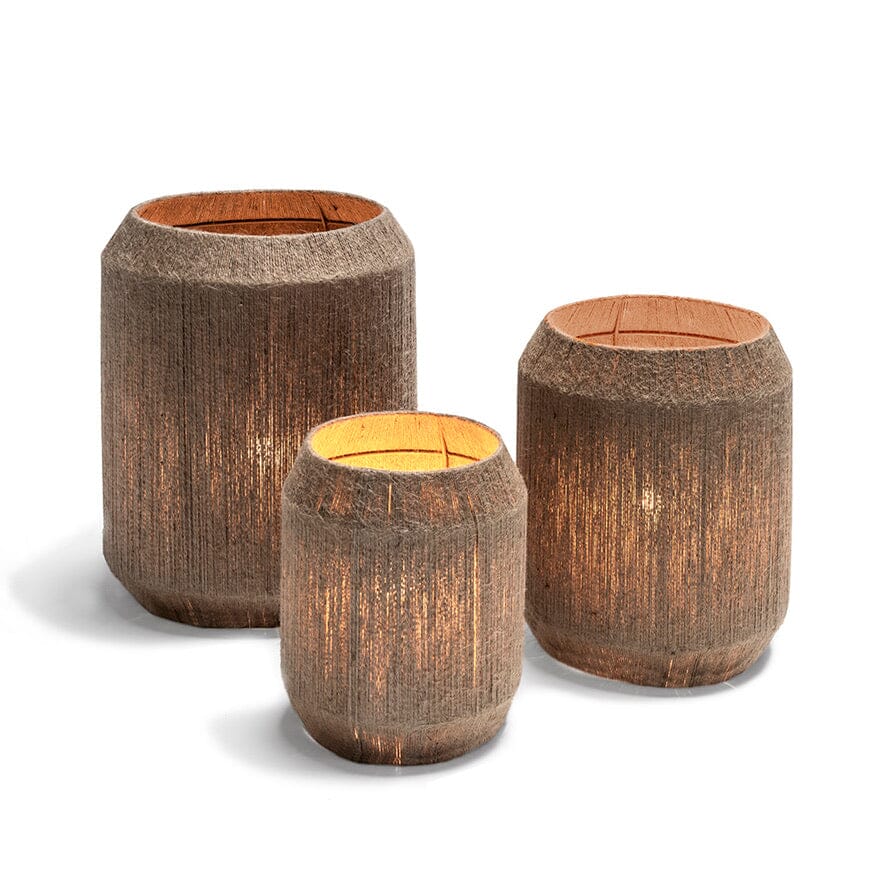 Gommaire SMALL Hurricane glass "Daniel" smoky brown