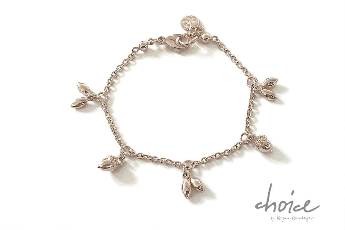 REJANE ROSENBERGER DESIGN silver charm bracelet "Acorn