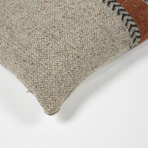 LIBECO wool pillow "MONTANA" gray / sand 63x63