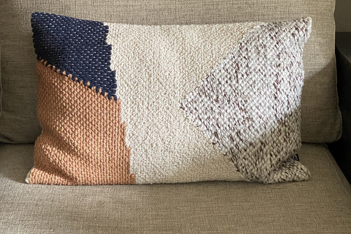 HK Living Velvet cushion "Knot" multicolor