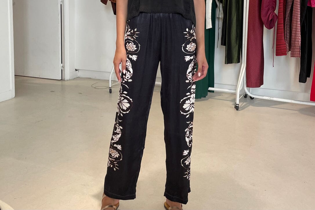 CAROLINA K cotton pants "Gaucho" pants Belen Birds