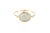 EIKOSY DYO "Thetis" ring aqua tourmaline/diamond in 14K yellow gold