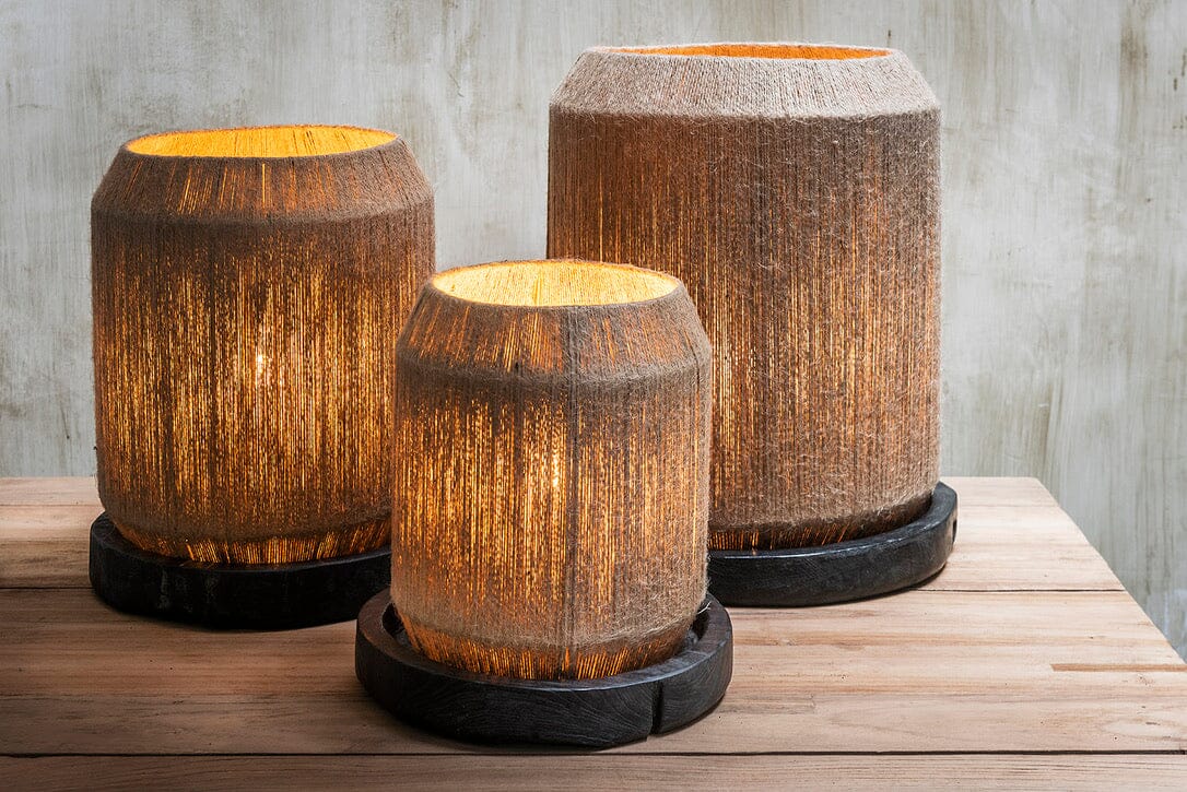 Gommaire SMALL Hurricane glass "Daniel" smoky brown