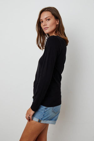 VELVET T-Shirt "Hester" shadow long sleeve