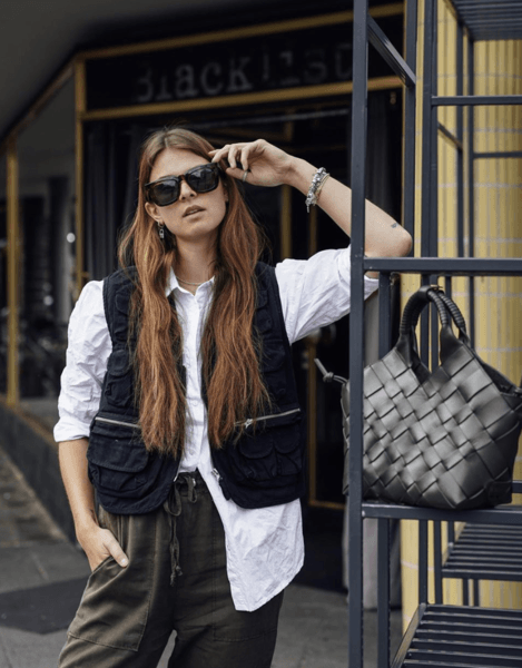 CALAJADE Ledershopper "MISU" L - schwarz