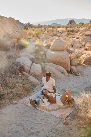 Wandering Picnic Blanket - WILD PEACH by WANDERING FOLK