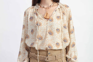 NATALIE MARTIN Viscose blouse "Lizzy" Cyprus Print pink