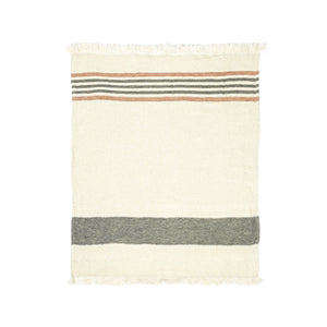 LEINEN Towel or table runner "Laguna verde" 110x180