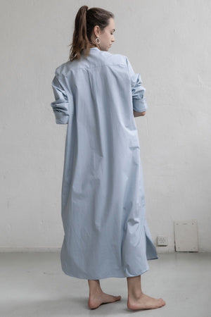 OWL Marrakech long shirt dress "Maison" light blue