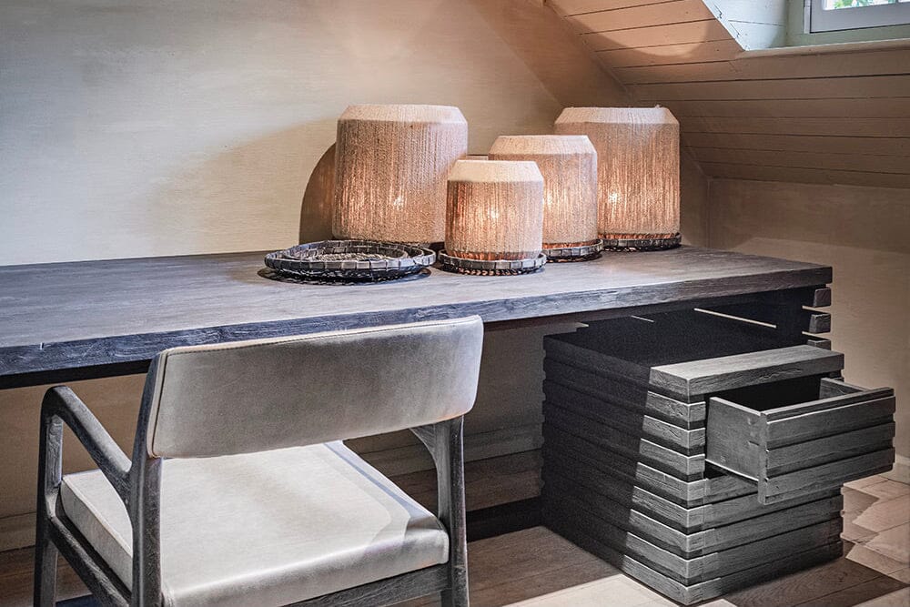 Gommaire Jute Lampe "Daniel" sand