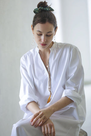 OWL Marrakech long shirt dress "Maison" white