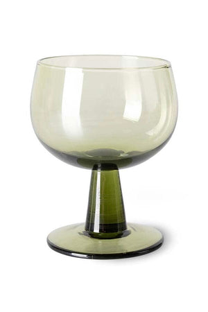 HK Living "The Emerald" Wine Glass low olive