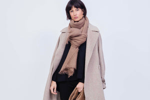 Choice by Réjane Rosenberger cashmere scarf camel (G-03)