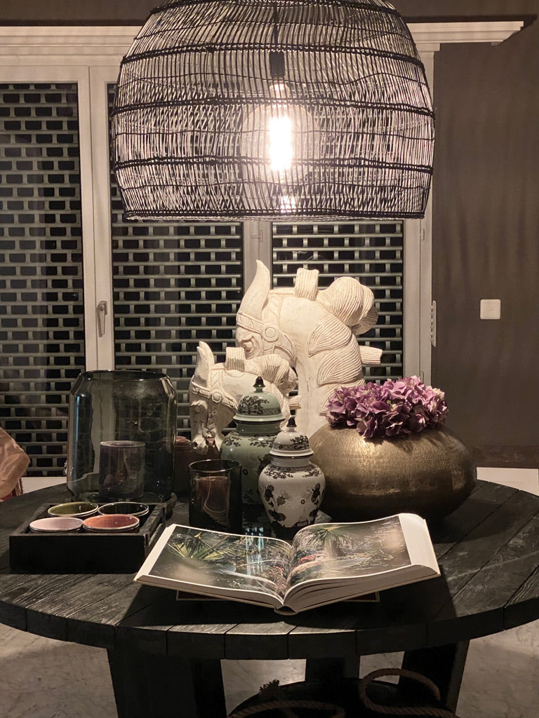 Gommaire MEDIUM Hurricane glass "Daniel" smoky brown