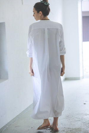 OWL Marrakech Long Shirtkleid "Maison" weiss