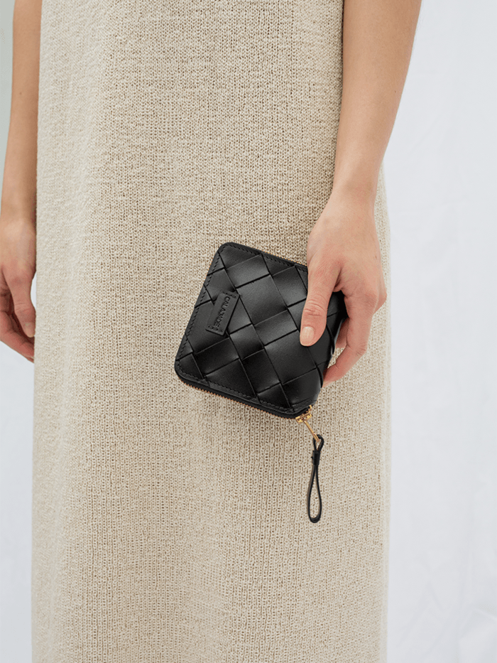 CALAJADE Leather wallet "IGGI" - black