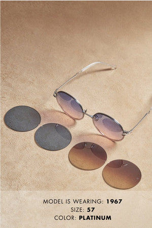 MR LEIGHT Sonnenbrille "1967" SL 57 Frame Platinum