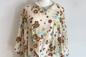 YVONNE S Baumwoll  T-Shirt "Tent" Flower puder (C)