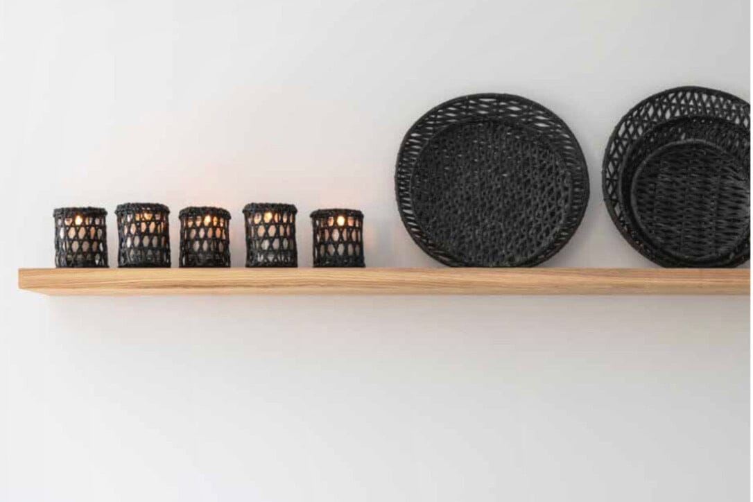 Gommaire SMALL Hurricane glass "Daniel" smoky brown