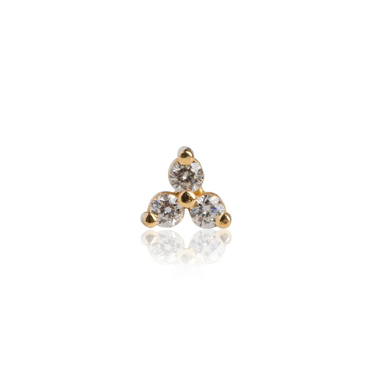 C'est Moi Jewels - Yellow Gold Earring "Trinity