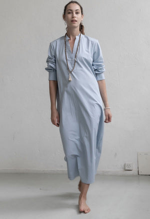 OWL Marrakech long shirt dress "Maison" light blue