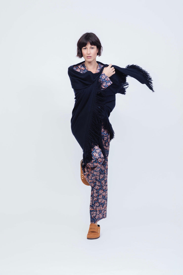 Choice by Réjane Rosenberger Cashmere Poncho navy