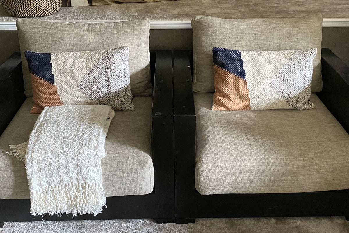 HK Living Velvet cushion "Knot" multicolor