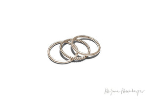 REJANE ROSENBERGER DESIGN Silberring "Cara" 3er Set - Réjane Rosenberger Design