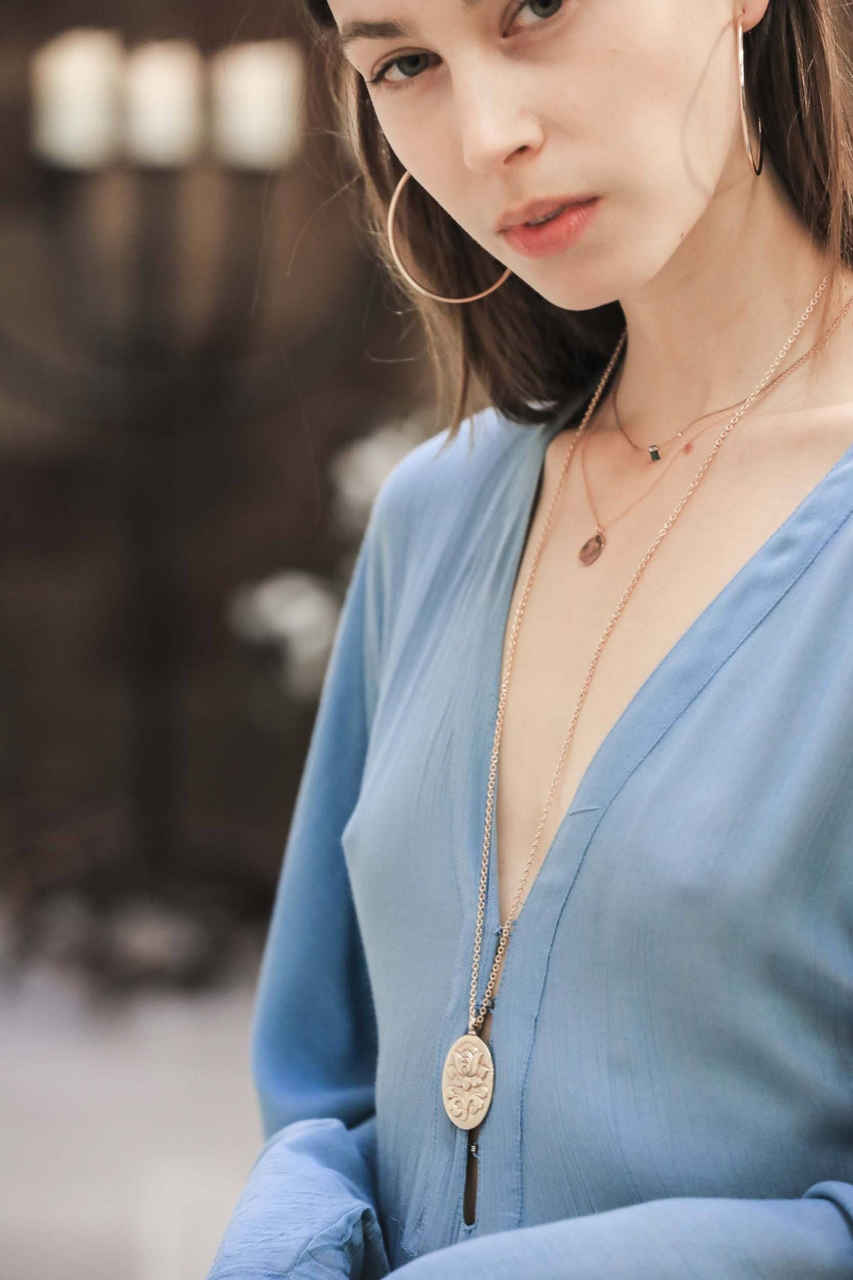 REJANE ROSENBERGER DESIGN Silberkette "Lotus" oval